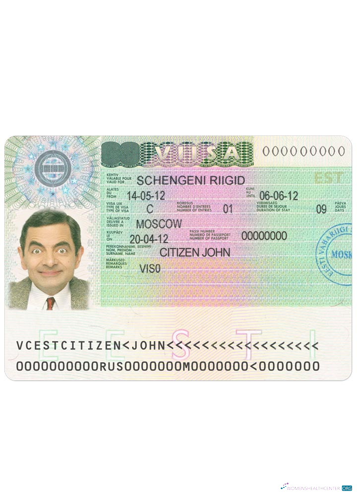 Download ESTONIA schengen visa Photoshop template